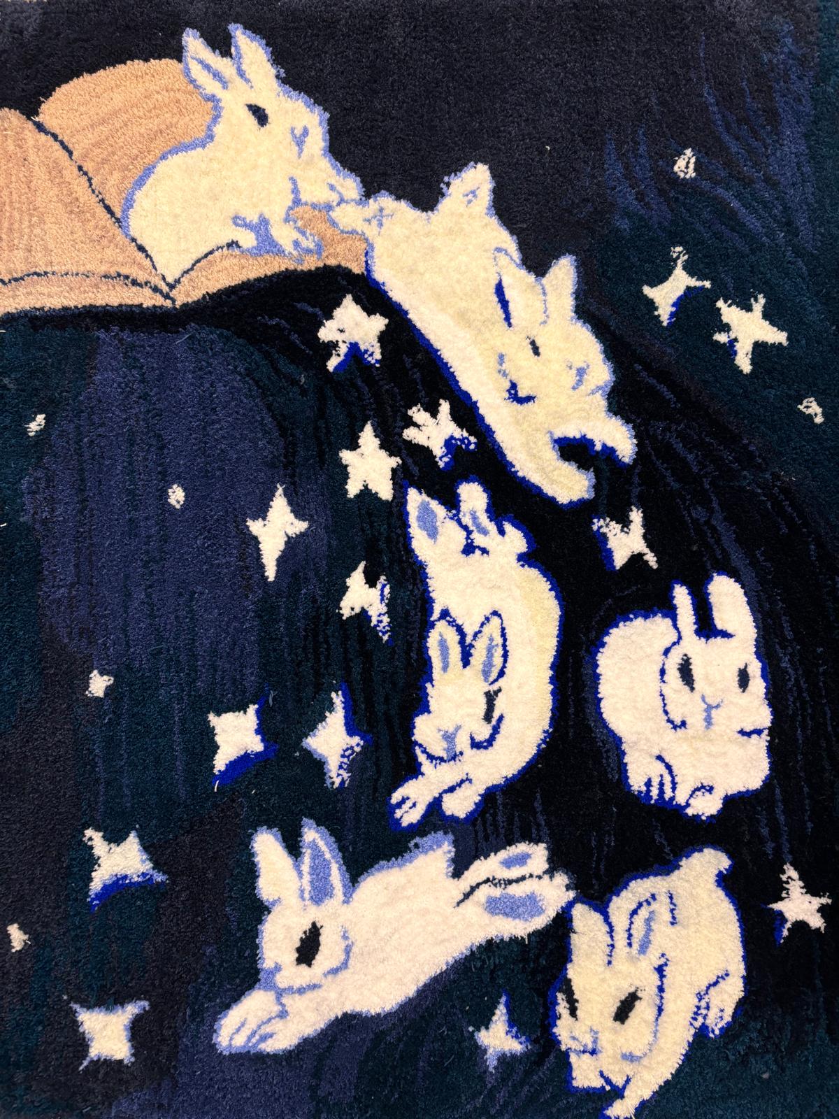 Magic bunnies - Dark skies carpet