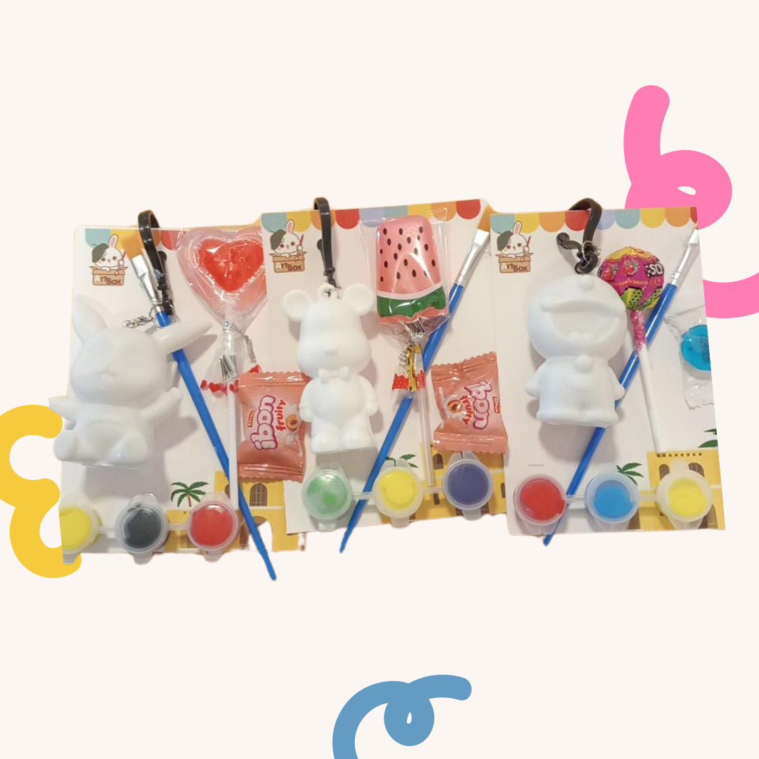 Painting keychain & candy set