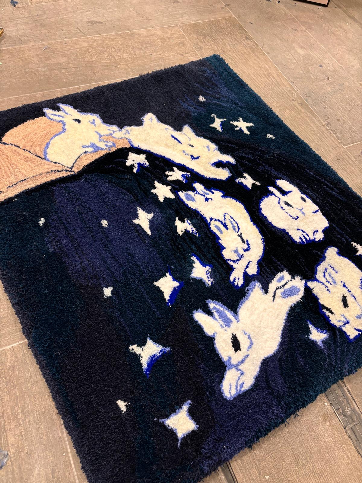 Magic bunnies - Dark skies carpet