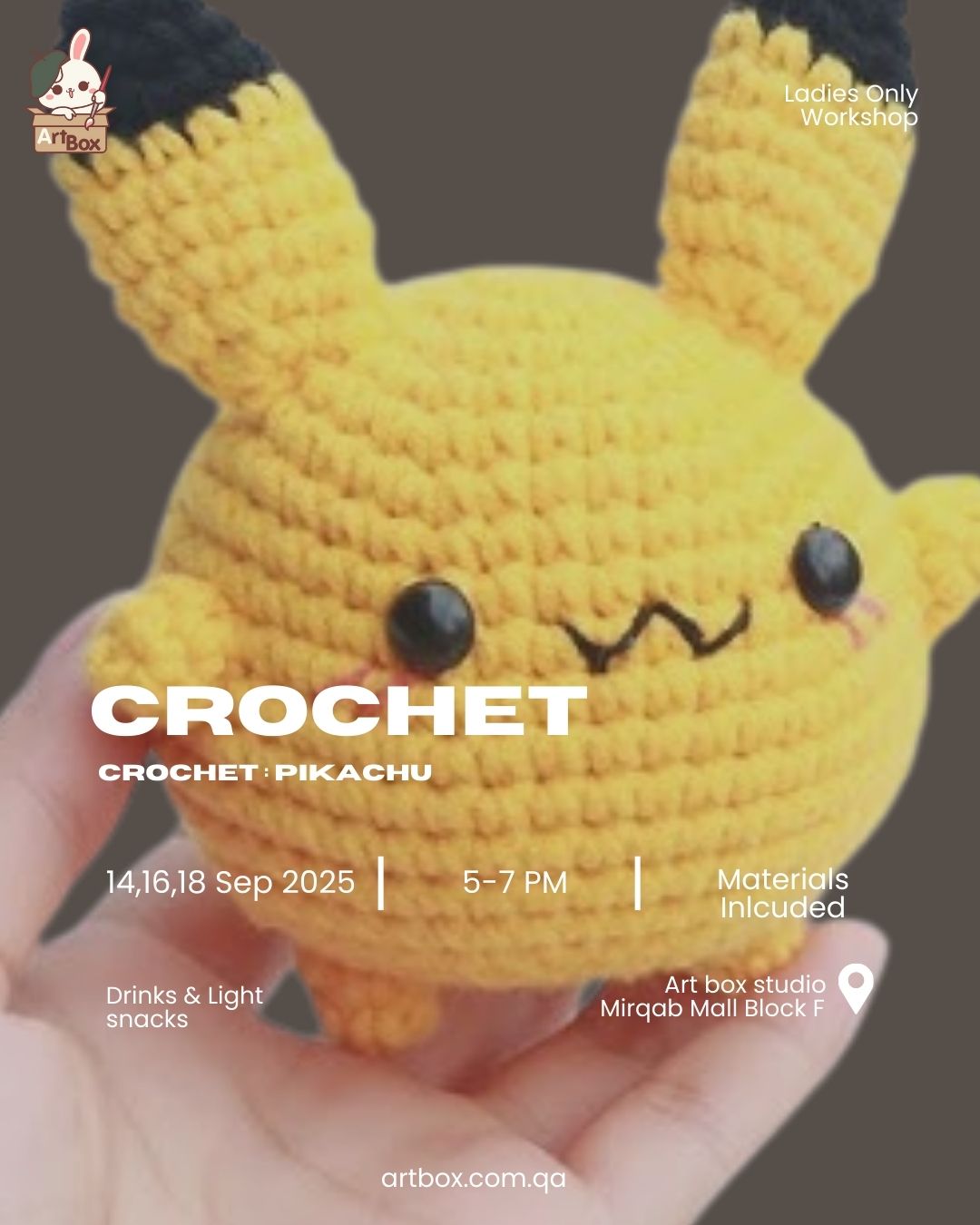 14,16,18 Sep 2025 | Crochet : PIKACHU