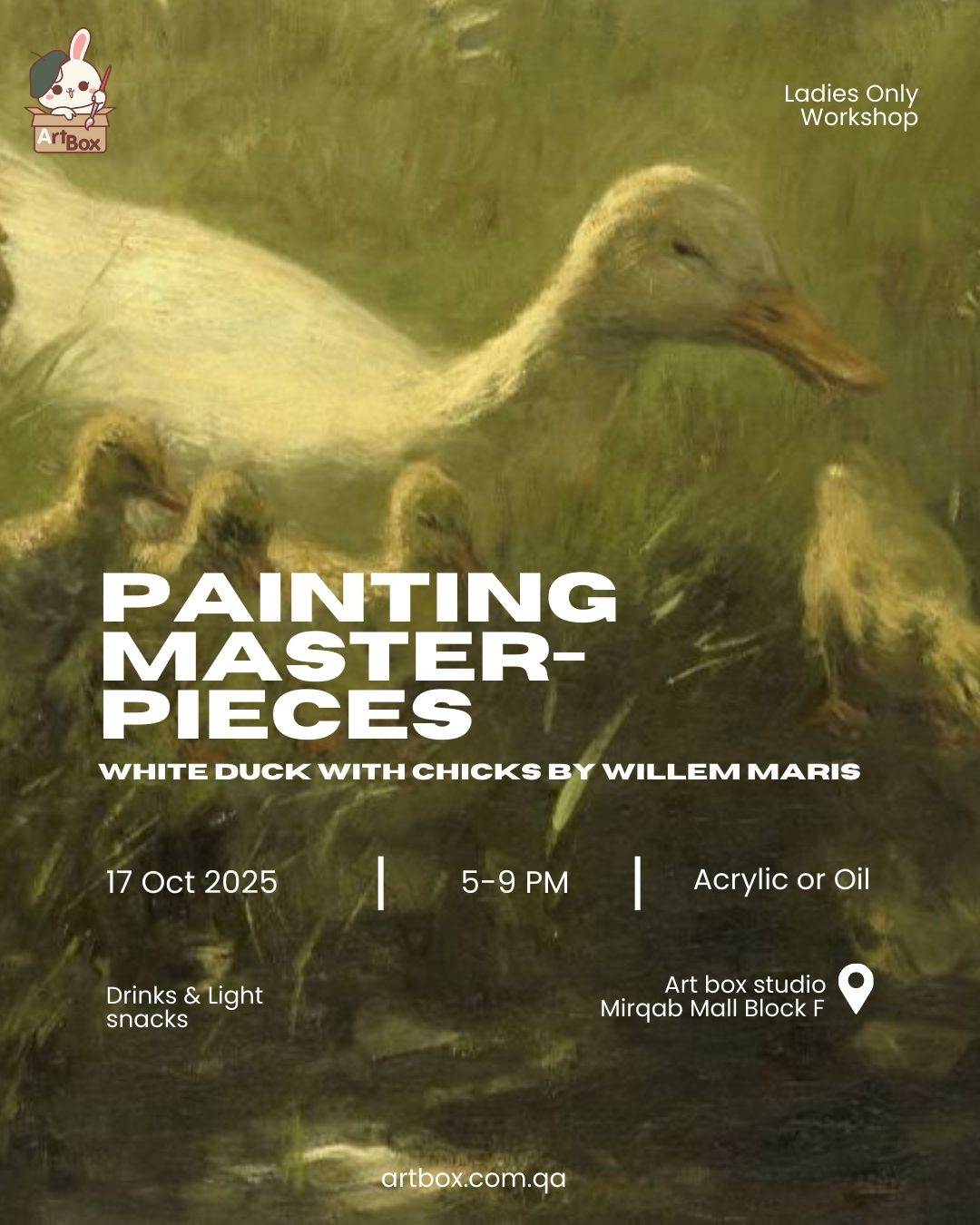 17 Oct 2025 | Painting Masterpieces: White duck with chicks by Willem Maris